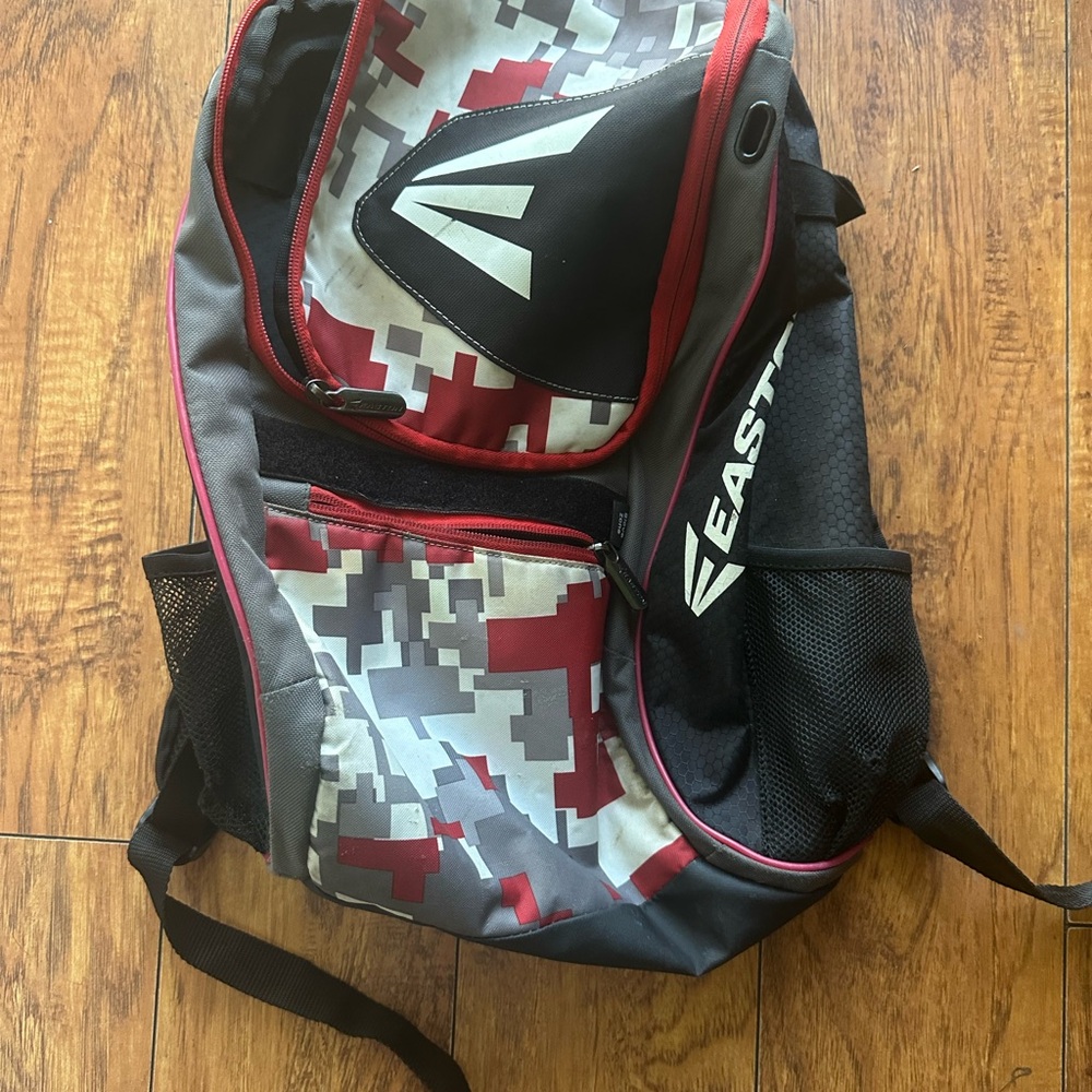 Easton Black and Red Baseball Softball Backpack